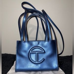 TELFAR COBALT SMALL SHOPPING BAG